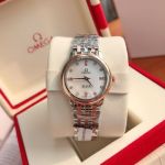 Omega De Ville 27.4MM Cal.1376 6 Real Diamonds Lady Two-tone Rose Gold Strap Watch